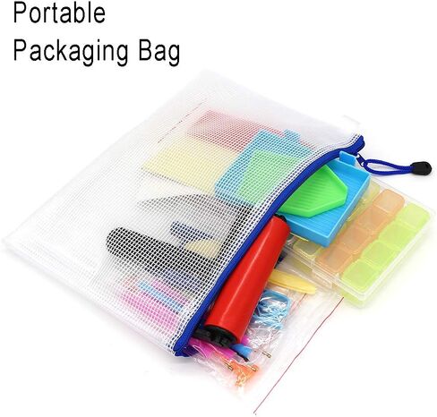 60 قطعة من أدوات الرسم الماسي 5D ، اكسسوارات الطلاء DIY الماس الصليب لاصق كلاي لعيد الحب الحرفية ، مجموعات صينية وأداة التثبيت صندوق التطريز أسطوانة الماس للبالغين أو الأطفال in Kuwait