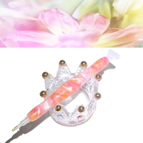 Handmade Resin Diamond Painting Pen Tools, 15Diamond Art Pen Placers and 5Clays, Diamond Painting Drill Pen Stylus, Gem Rhinestone Picker Tool, Nail Art Embroidery Decoration, Mosaic Making Candy Pink in Kuwait