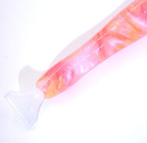 Handmade Resin Diamond Painting Pen Tools, 15Diamond Art Pen Placers and 5Clays, Diamond Painting Drill Pen Stylus, Gem Rhinestone Picker Tool, Nail Art Embroidery Decoration, Mosaic Making Candy Pink in Kuwait