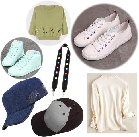 HOTMMGR 1/4 بوصة مجموعة أدوات جروميت Hotetey 360 مجموعة متعددة الألوان مجموعة ثقوب معدنية مع أدوات التثبيت 12 لونًا in Kuwait