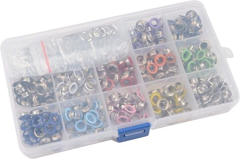 HOTMMGR 1/4 بوصة مجموعة أدوات جروميت Hotetey 360 مجموعة متعددة الألوان مجموعة ثقوب معدنية مع أدوات التثبيت 12 لونًا in Kuwait