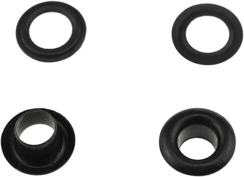Hahiyo Grommets Eyelets 10mm Inside Diameter Carbon Steel Strong Shiny for Canvas Clothes Leather DIY Fabric Belt Purse Bag Shoe Tent Curtain Paper Projects Decoration Black 70Pcs in Kuwait