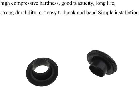 Hahiyo Grommets Eyelets 10mm Inside Diameter Carbon Steel Strong Shiny for Canvas Clothes Leather DIY Fabric Belt Purse Bag Shoe Tent Curtain Paper Projects Decoration Black 70Pcs in Kuwait