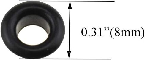 Hahiyo Grommets Eyelets 10mm Inside Diameter Carbon Steel Strong Shiny for Canvas Clothes Leather DIY Fabric Belt Purse Bag Shoe Tent Curtain Paper Projects Decoration Black 70Pcs in Kuwait