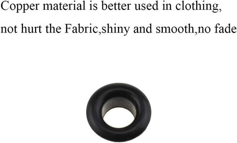 Hahiyo Grommets Eyelets 10mm Inside Diameter Carbon Steel Strong Shiny for Canvas Clothes Leather DIY Fabric Belt Purse Bag Shoe Tent Curtain Paper Projects Decoration Black 70Pcs in Kuwait