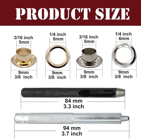 Raydodo 3/16 Inch Eyelets Brass Grommet Kit with Tool in Kuwait