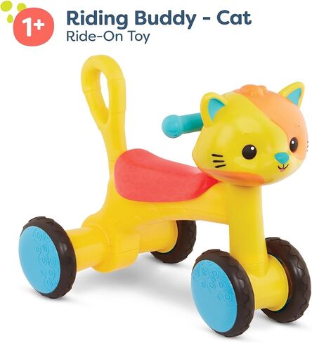 B. toys- B. play- Riding Buddy - Cat- Ride-On Toy – Cat Ride-On with Wheels – Balance Bike for Toddlers – Indoor & Outdoor Riding Toys – 1 Year + in Saudi Arabia