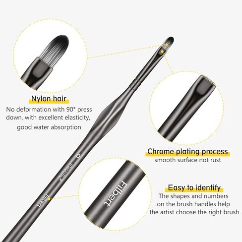 مجموعة فُرش طلاء ماجيك فلاي، 15 قطعة، فرش طلاء مصغر للشعر من النايلون، مع حقيبة نايلون مقاومة للغبار، تفاصيل دقيقة للأكريليك، الزيت، ألوان مائية، جواش وأكثر من ذلك in Kuwait