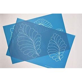 استنسل كامل الخط - لحاف هوفمان دريم لوحة كبيرة - حزمة من 2 استنسل، قالب خط مستمر لخياطة اللحف ذات الحركة الحرة، خياطة اللحف المنزلية، خياطة اللحف اليدوية، خياطة اللحف ذات الذراع الطويلة (33004) in Kuwait