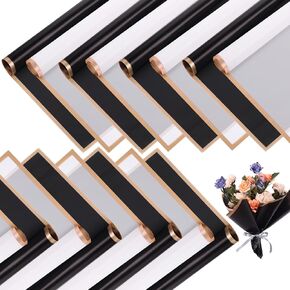 Yahenda 420 Sheet Flower Wrapping Paper Flower Bouquet Wrapping Paper Sheets with Gold Edge Korean Style Wrapping Paper for DIY Craft Gift Package Decoration Floral Supplies, 23 x 23 Inch (Elegant Colors)