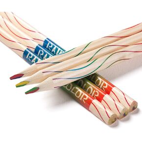 ThEast 10 Pieces Rainbow Pencils, 4 Color in 1 Rainbow Colored Pencils for Kids, Assorted Colors for Drawing, Coloring, Kids Party Favors, Pre-sharpened in Kuwait