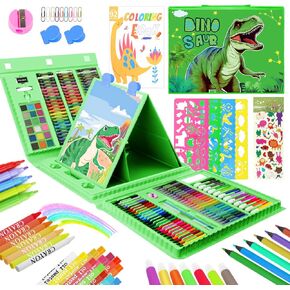 homicozy Art Supplies for Kids Ages 4-12,Mermaid Drawing Sets Art Case,Coloring Kits with Double Sided Trifold Easel,Crayon,Colored Pencil,Marker,Coloring Book,Drawing Stuffs Gifts for Girls Age 4-6-8