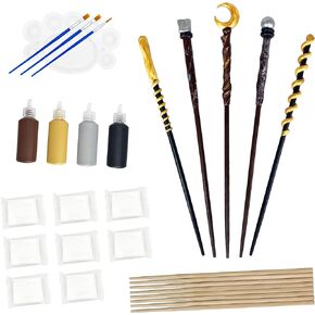 Maikoi Magic Wand Making Kit for Kids Adults DIY Craft Set Wizard Birthday Party Supplies Make Your Own 8 Wands (24-Piece) in Kuwait
