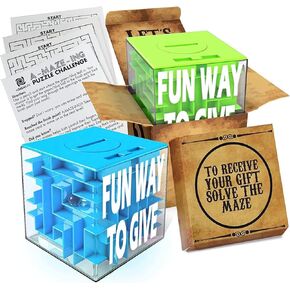 Money Gift Box Puzzle - Most Fun & Annoying Mystery Box for Adults, Money Box for Cash Gift Pull for Kids, Money Maze Puzzle Box for Adults Cash Gift for Kids with Well-Crafted Package Money Maze Box
