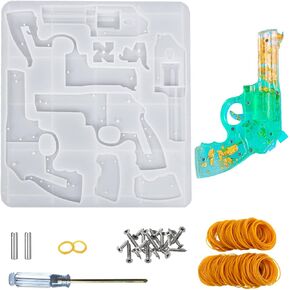 Kooanfy 49 Pcs Resin Gun Molds Pistol Silicone Molds for Resin Epoxy Casting Molds for DlY Making Jewelry Crafts Gifts Home Decoration in Kuwait