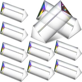 Kanayu 12 Pcs Clear Triangular Prism Optical Glass,2.5 Inch in Saudi Arabia