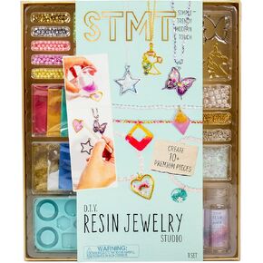 STMT D.I.Y. Resin Jewelry Studio, All-in-One Resin Jewelry Making Kit with Molds, Fun DIY Kit to Make Your Own Necklaces, Bracelets & More, Great Gift for Teen Girls 14+ in Saudi Arabia