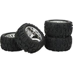 RC Rubber Tires, RC Car Tires Stability for 1/5 8S RC Car (Black)