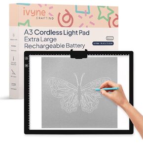 iVyne Rechargeable A4 Light Pad for Tracing & Weeding - LED Light Board for Weeding Vinyl - for Cricut Vinyl Weeding Tools - Ultra-Thin & Portable - Perfect for Artists & Crafters - Purple