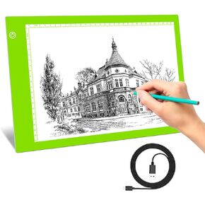 A4 LED Light Pad for Tracing, Adjustable Brightness Drawing Light Board forDiamond Painting, Vinyl Weeding, Sketching & Tattoo Transfer, USB PoweredEye-Care Light Box for Kids & Artists in Kuwait