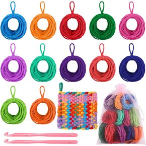 Aodaer 192 Pieces Loom Potholder Loops Weaving Loom Loops Weaving Craft Loops Refill Elastic Potholder Loops with Multiple Colors for DIY Crafts Supplies, Compatible with 7 Inch Weaving Loom in Kuwait