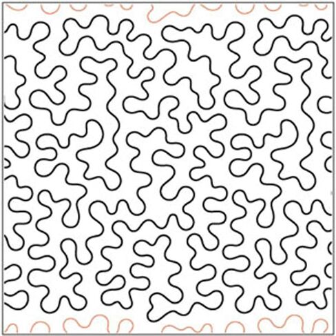 خياطة داخلية من Quilting Creations | مجموعة من 2 لفة من أنماط بانتوغراف الورقية لآلات الخياطة ذات الذراعين الطويل | تصميم أساسي ستيبل وقلوب in Kuwait