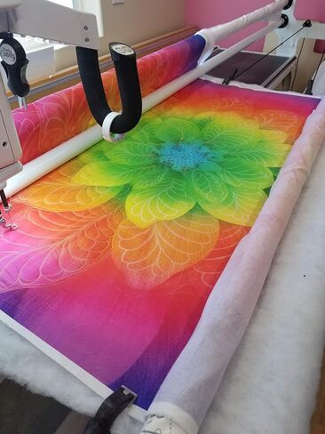 استنسل كامل الخط - لحاف هوفمان دريم لوحة كبيرة - حزمة من 2 استنسل، قالب خط مستمر لخياطة اللحف ذات الحركة الحرة، خياطة اللحف المنزلية، خياطة اللحف اليدوية، خياطة اللحف ذات الذراع الطويلة (33004) in Kuwait