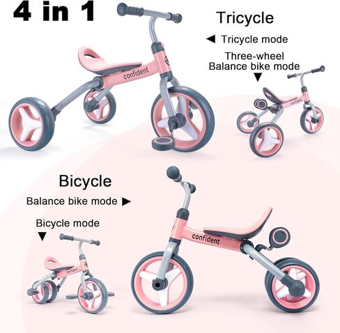 دراجة ثلاثية العجلات 3 في 1 من XIAPIA للأطفال من عمر 2 إلى 5 سنوات، دراجة أطفال قابلة للطي ودراجة ثلاثية العجلات للأطفال الصغار ودراجة توازن الطفل مع مقعد قابل للتعديل ودواسة قابلة للفصل. ألعاب الركوب للأولاد والبنات في أعياد الميلاد in Kuwait