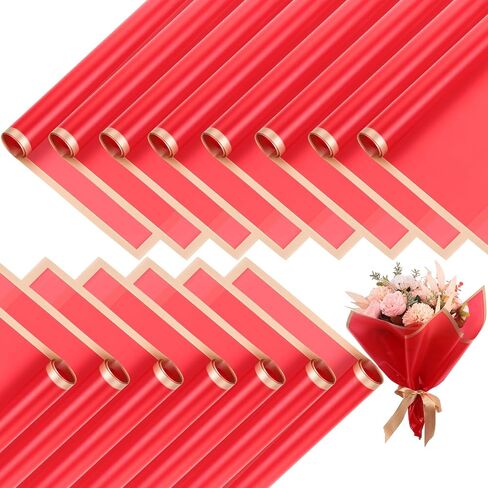 Yahenda 420 Sheets Flower Wrapping Paper with Gold Edge,Chic Color in Kuwait