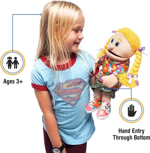 14" Cindy, Peach Girl, Hand Puppet in Saudi Arabia