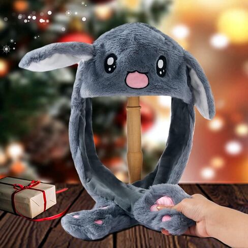 قبعة الأرنب Focupaja قبعة القفز قبعة أرنب مع آذان متحركة آذان متحركة للحيوانات in Kuwait