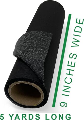 نسيج اسود قابل للانصهار - بطانة داخلية تثبت بالكي مقاس 9 انش × 5 ياردة للحرف اليدوية والخياطة in Kuwait