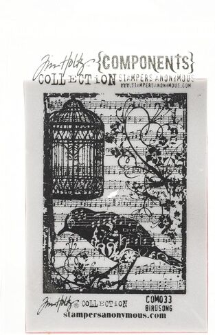 Tim Holtz Cling Stamp 2.5"X3.5", Bird Song in Saudi Arabia