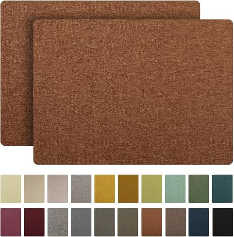 ILOFRI Linen Fabric Patches Self Adhesive 8x11 inch 2pcs, Fabric Couch Repair Tape Kits for Upholstery, Furniture, Car Seats, Office Chair, Sofa, Clothing, Jackets, Crafts - Beige Grey 1.0 in Kuwait