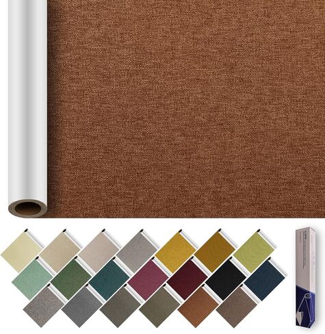 ILOFRI Linen Fabric Patches Self Adhesive 8x11 inch 2pcs, Fabric Couch Repair Tape Kits for Upholstery, Furniture, Car Seats, Office Chair, Sofa, Clothing, Jackets, Crafts - Beige Grey 1.0 in Kuwait