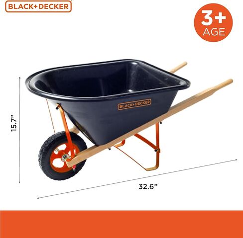عربة يدوية واقعية سعة 20 لتر للاطفال من سن 3 سنوات فما فوق من بلاك اند ديكر in Kuwait