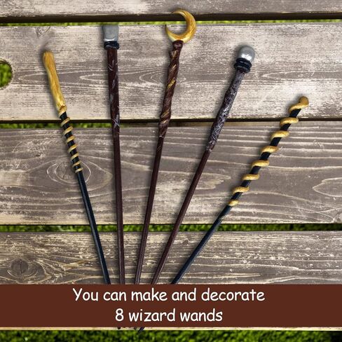 Maikoi Magic Wand Making Kit for Kids Adults DIY Craft Set Wizard Birthday Party Supplies Make Your Own 8 Wands (24-Piece) in Kuwait