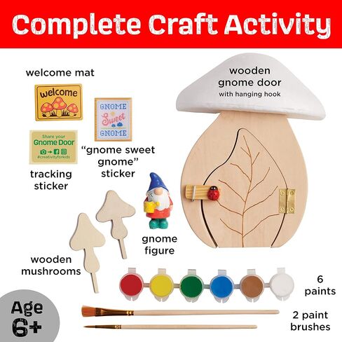 Creativity for Kids Butterfly Fairy Door Kit - Painting Arts and Crafts for Kids, Creative Gifts for Girls and Boys Age 6-7+ Yellow in Kuwait