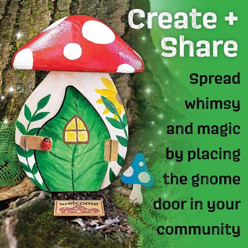 Creativity for Kids Butterfly Fairy Door Kit - Painting Arts and Crafts for Kids, Creative Gifts for Girls and Boys Age 6-7+ Yellow in Kuwait
