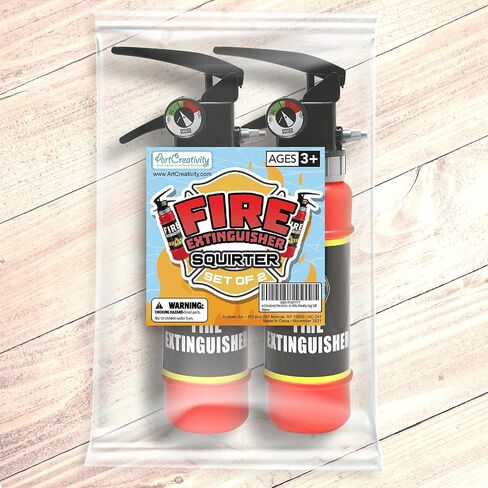 ArtCreativity Fire Extinguisher Squirt Toy for Kids (Set of 2) | 7" Water Gun with Realistic Design | Fun Outdoor Summer Toys for Boys and Girls | Great Fireman Toy for Children/Novelty Gag Gift Item in Kuwait