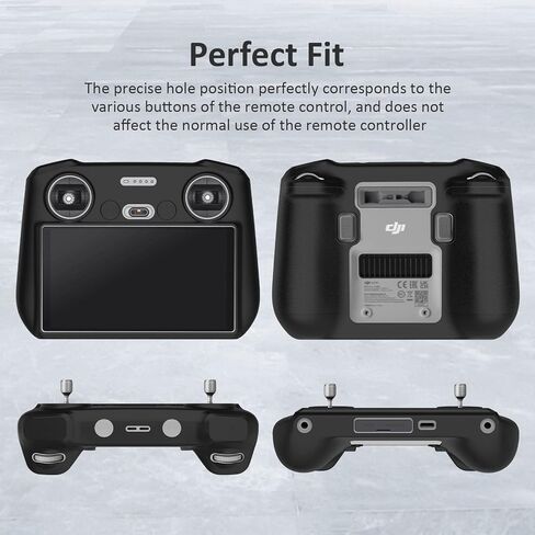غطاء حماية من السيليكون من Writiany DJI RC، حافظة واقية لوحدة التحكم DJI RC لملحقات DJI Mini 3 / Mini 3 Pro/DJI Mavic 3 الكلاسيكية (رمادي) in Kuwait
