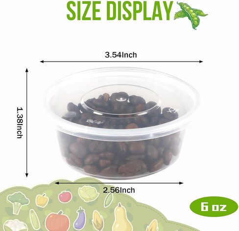 Augshy 40 Pack 4Oz Slime Containers with Lids, Jello Shot Cups Condiment Containers Plastic Portion Cups with Lids for Salad Dressing Food Storage Containers in Saudi Arabia