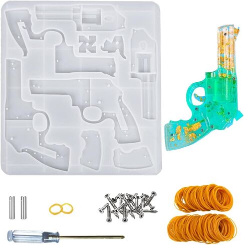 Kooanfy 49 Pcs Resin Gun Molds Pistol Silicone Molds for Resin Epoxy Casting Molds for DlY Making Jewelry Crafts Gifts Home Decoration in Kuwait