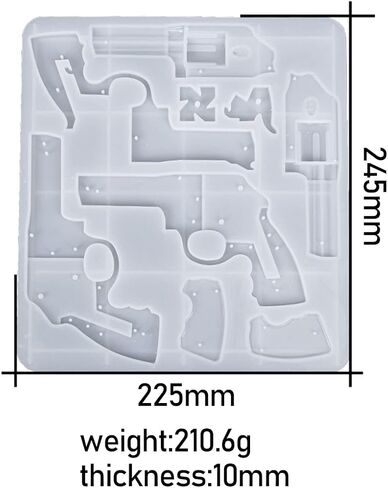 Kooanfy 49 Pcs Resin Gun Molds Pistol Silicone Molds for Resin Epoxy Casting Molds for DlY Making Jewelry Crafts Gifts Home Decoration in Kuwait