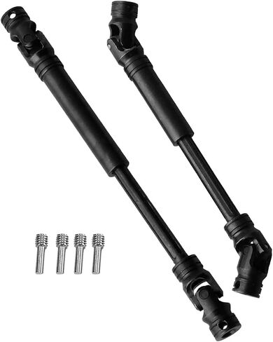 ترقيات عالمية لعمود محرك RC لـ 1/10 محوري SCX10 II Redcat D90 Gen7/Pro RC4WD GEN8 SCX10 2، Rcarmumb 2 قطعة عمود محرك زاحف RC، فولاذ صلب #45 جزء من القفزات (94-125 مم، عبوتان) أسود in Kuwait