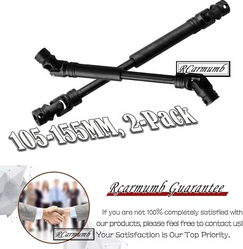 ترقيات عالمية لعمود محرك RC لـ 1/10 محوري SCX10 II Redcat D90 Gen7/Pro RC4WD GEN8 SCX10 2، Rcarmumb 2 قطعة عمود محرك زاحف RC، فولاذ صلب #45 جزء من القفزات (94-125 مم، عبوتان) أسود in Kuwait