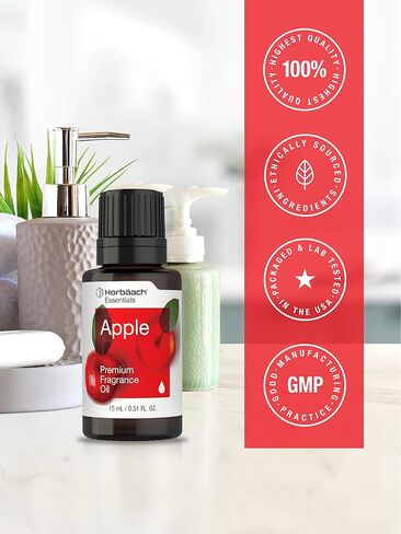 Apple Fragrance Oil | 0.51 fl oz (15ml) | Premium Grade | for Diffusers, Candle and Soap Making, DIY Projects & More | by Horbaach in Kuwait