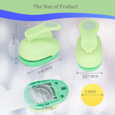 خرامة ورق دائرية مقاس 1.5 بوصة، أشكال خرامة، أداة قطع دائرية للورق، خرامة ثقب للحرف اليدوية، سجل القصاصات، البطاقات، بطاقات المعايدة، DIY، فنون الأطفال in Kuwait