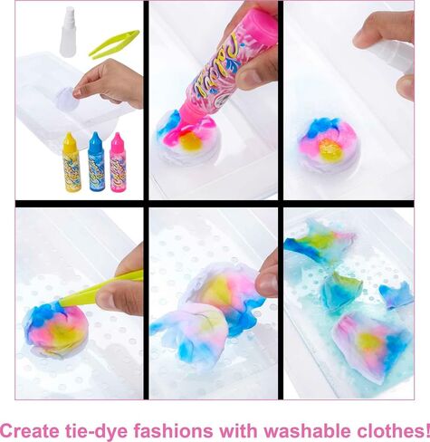 Barbie Color Reveal Toy Gift Set, Tie-Dye Fashion Maker with Barbie & Chelsea Dolls & Accesssories, 50 Surprises Including Pets in Saudi Arabia