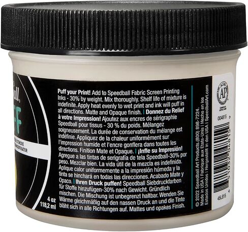 Speedball Puff Ink Modifier, 4oz, Fabric Screen Printing Ink Additive for Raised Prints in Saudi Arabia